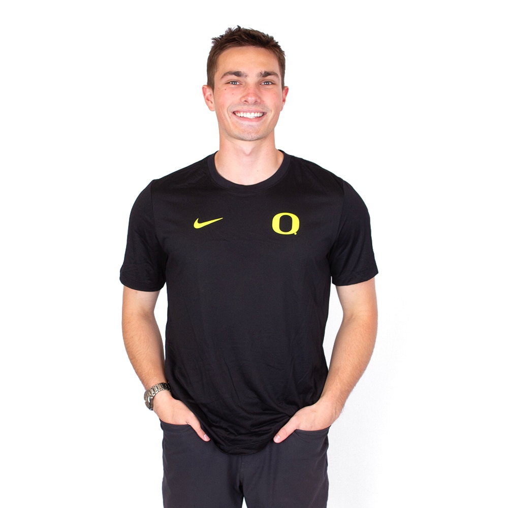 Classic Oregon O, Nike, Black, Crew Neck, Performance/Dri-FIT, Men, Legend, Sideline, T-Shirt, 883768